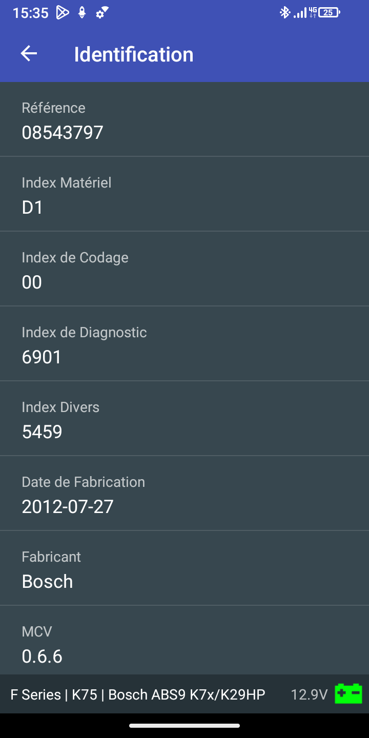 MotoScan ABS module identification — Bosch ABS9 K7x/K29HP